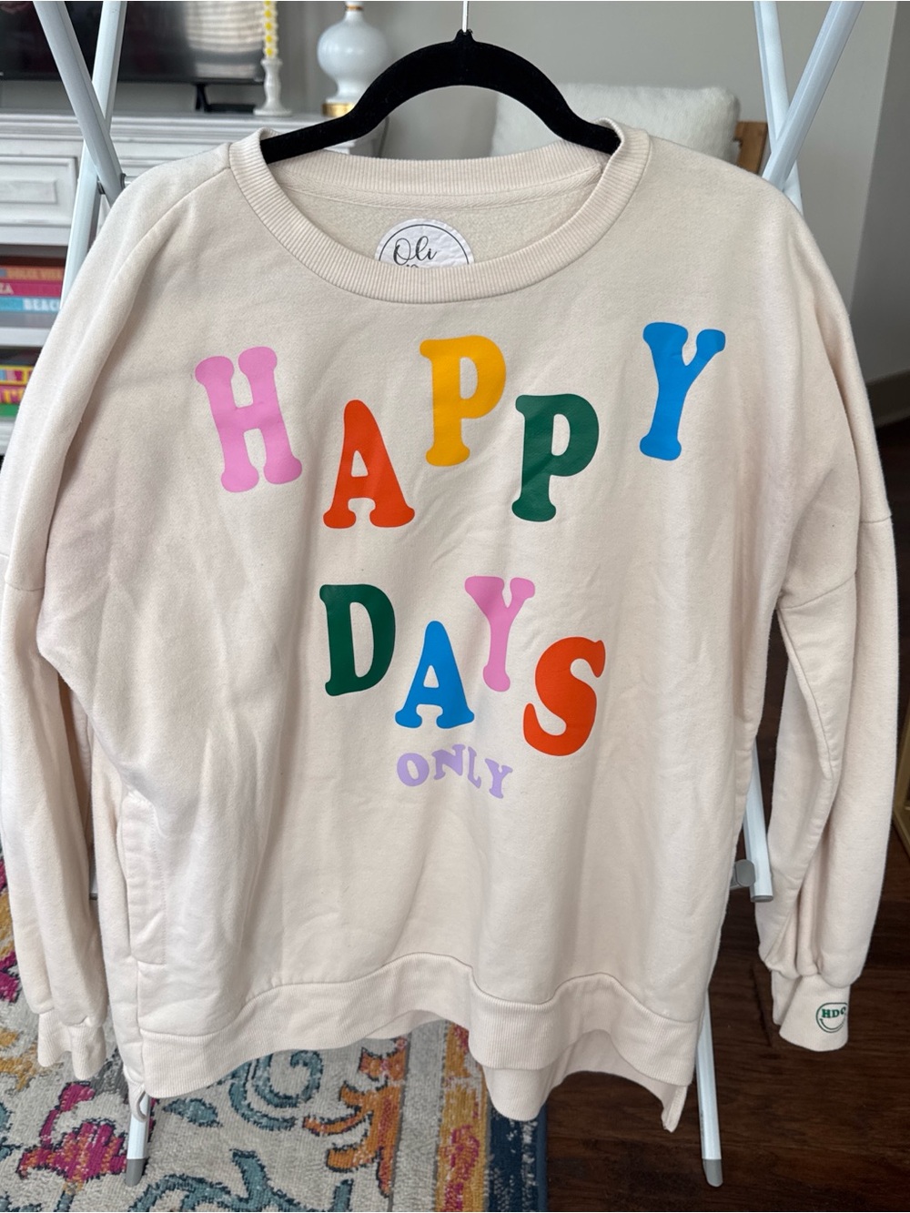 Happy Days Only Pastel Graphic Sweatshirt